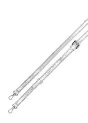 Srebrna torebka damska TOREC-1070-91(Z25), widok paska produktu na białym tle.