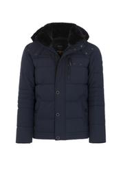 Warmed navy blue men's winter jacket KURMT-0242-69(Z21)-03