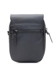 Mała czarna listonoszka męska TORMN-0399-9J(W26), widok produktu z tyłu na białym tle.