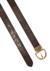 Dwustronny bordowo-czarny pasek damski PASDS-0175B-15(Z25)