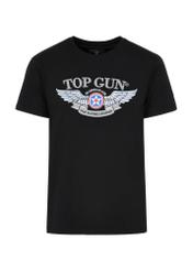 Czarny T-shirt męski TOP GUN TSHMT-0098-99(W24)-03
