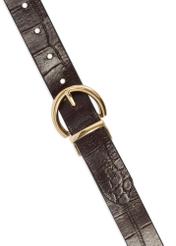 Dwustronny bordowo-czarny pasek damski PASDS-0175B-15(Z25)