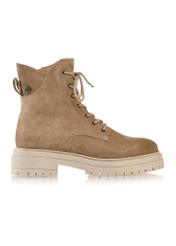 Beige leather ankle boots BUTYD-1104-81(Z24)-03