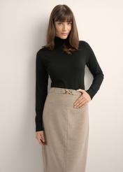 Czarny sweter damski z golfem SWEDT-0272-99(Z26)