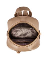 Beżowy skórzany plecak damski TORES-1089A-1B(W26)