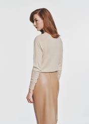 Light beige women's sweater SWEDT-0226-80(Z24)-03