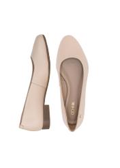 Beige leather women's ballerinas BUTYD-1049A-81(Z24)-08