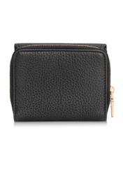 Small black leather women's wallet PORES-0802E-99(Z24)-06