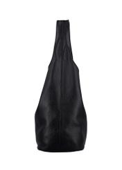 Czarna skórzana torebka shopper TORES-1372-9I(Z26)