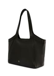 Duża skórzana torebka damska TORES-1205-9I(W26) - widok produktu po skosie, na białym tle. 