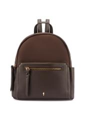 Brązowy plecak damski TOREC-1125-1I(W26), widok produktu od przodu na białym tle.