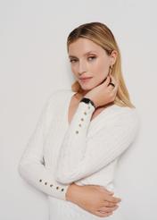 Kremowy sweter damski SWEDT-0212A-12(Z25)