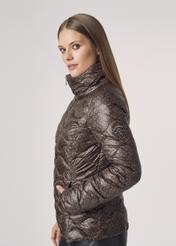 Pikowana kurtka damska z nadrukiem KURDT-0315-89(Z22)
