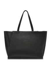 Women's black leather shopper bag TORES-1035-99(Z24)-04