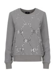 Szara bluza damska bez kaptura BLZDT-0092-91(Z23)-03