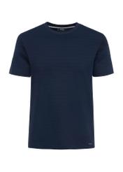 Granatowy T-shirt męski z bawełny TSHMT-0119-69(W25)-04