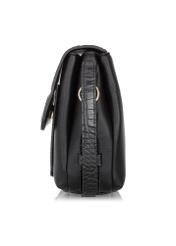 Torebka damska z elementami croco TOREC-0860A-97(Z25), widok produktu z boku na białym tle.