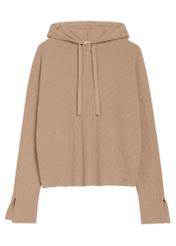 Bluza damska z kapturem w kolorze camelu BLZDT-0116-24(Z25)