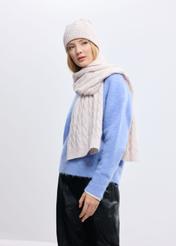 Wool light pink scarf SZADT-0181-81(Z24)