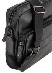 Black leather men's messenger bag TORMS-0442-99(Z24)-06