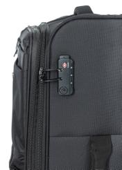 Komplet walizek na kółkach 19"/24"/28" WALNY-0048-99(W26), zbliżenie na zamek produktu na białym tle.