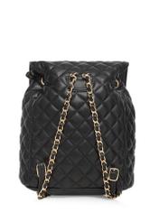 Black quilted women's backpack TOREC-0992-99(Z24)-04