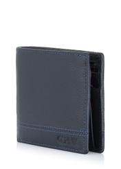 Granatowy skórzany portfel męski PORMS-0009-69(W24)
