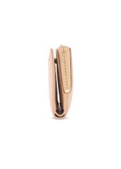 Skórzany portfel damski w kolorze beżowym PORES-0977R-1B(W26), widok produktu z boku na białym tle.