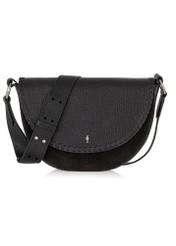 Black leather semicircular women's handbag TORES-1053-99(Z24)-01