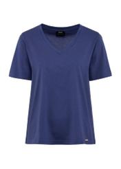 Niebieski t-shirt damski basic TSHDT-0120-61(W25)-01