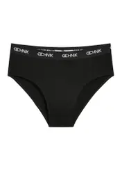 Trójpak czarnych slipów męskich ZESMS-0001-99(KS), widok jednej pary produktu od przodu na białym tle. 