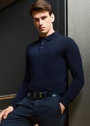 Granatowy sweter męski SWEMT-0184-68(Z25)