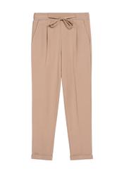 Camelowe spodnie damskie w kant SPODT-0098-24(Z24)