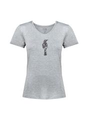 Szary T-shirt damski z wilgą TSHDT-0080-91(Z21)