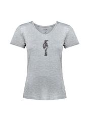 Grey Women's T-shirt with oriole TSHDT-0080-91(Z21)-04