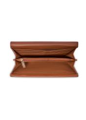 Duży beżowy portfel damski POREC-0432-0P(W26) - widok produktu z góry, na białym tle.