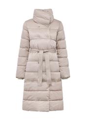 Beige quilted women's winter jacket KURDT-0546-80(Z24)-01