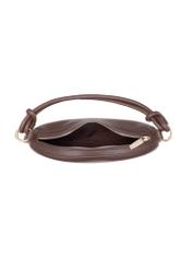 Brązowa mała torebka damska hobo TOREC-1097-89(Z25), widok produktu w środku na białym tle.