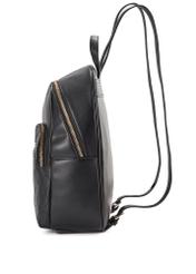 Czarny plecak damski z monogramem TOREC-1045-98(Z25)