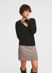 Woolen black women's sweater SWEDT-0224-99(Z24)-02