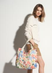 Kwiecista torebka damska shopper TOREN-0251-15(W23)-06
