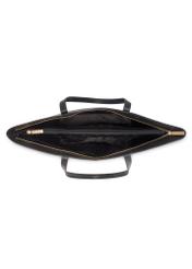 Duża skórzana torebka damska shopper TORES-1258-99(W26) - widok produktu z góry, na białym tle.