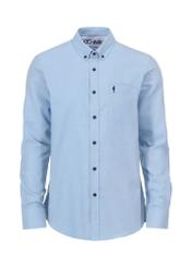 Błękitna bawełniana koszula męska KOSMT-0299-60(Z23)