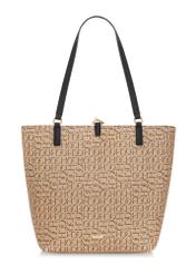 Torebka damska shopper z monogramem TOREC-0765-81(W23)-01