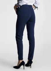 Granatowe spodnie skinny damskie SPODT-0026-69(W21)