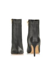 Black leather ankle boots with high heel BUTYD-1122-99(Z24)