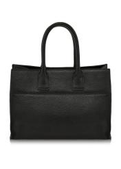 Women's black leather shopper bag TORES-1069-99(Z24)-04