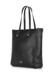 Czarna skórzana torebka shopper damska TORES-1037C-99(W25)-02