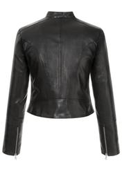 Women's leather jacket with stand-up collar KURDS-0305-4229(KS)-04