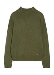 Klasyczny sweter damski khaki SWEDT-0186A-55(Z25)
